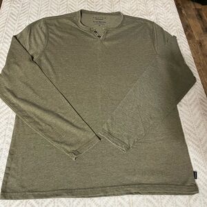 Lucky Brand Burnout M Men's Sage Long Sleeve Tee